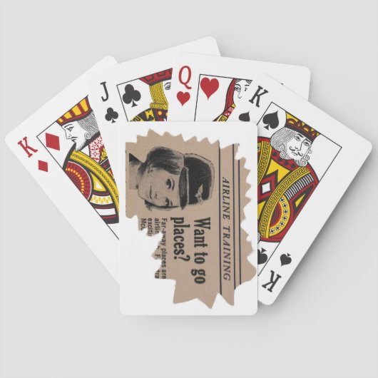  stuurloze vluchtbegeleider pokerkaarten (Achterkant)