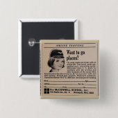  stuurloze vluchtbegeleider vierkante button 5,1 cm (Voorkant /achterkant)