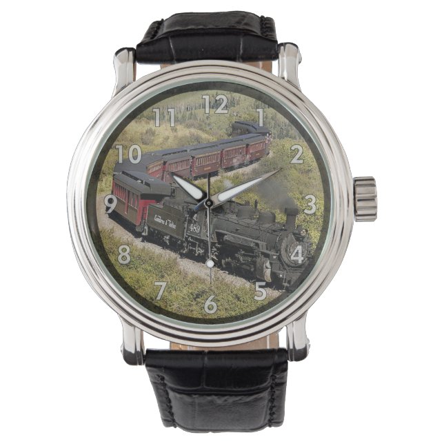  stuurmachinetrain, C & TS-489 Horloge (Voorkant)