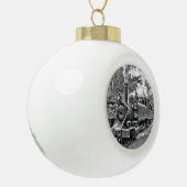 stuurmachinetraining keramische bal ornament (Links)