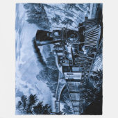  stuurmachinetraining Spoorweg blauw Fleece Deken (Voorkant)