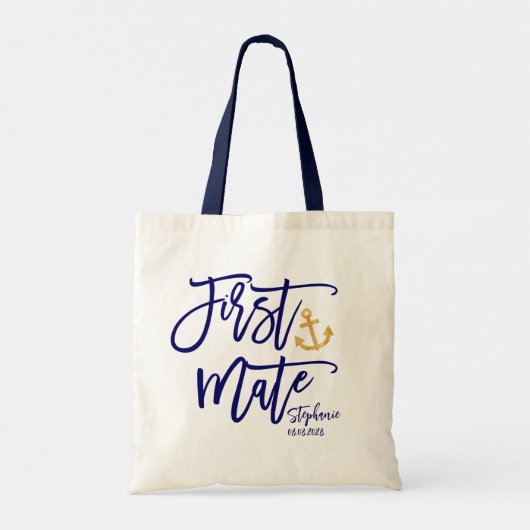 Stuurman | Nautisch getuige bruidsmeisje Tote Bag (Achterkant)