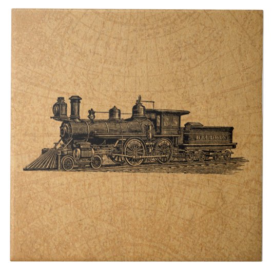  stuurmotor locomotieven en kaartstijl tegeltje (Voorkant)