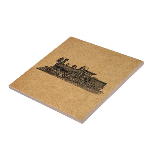  stuurmotor locomotieven en kaartstijl tegeltje (Zijkant)