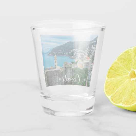Stuurmuur van Dubrovnik Shot Glas (Achterkant)