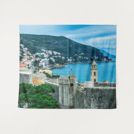 Stuurmuur van Dubrovnik Wandkleed (Voorkant (horizontaal))