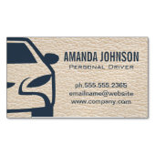 Stuurprogramma | Achtergrond leder Magnetisch Visitekaartje (Voorkant)