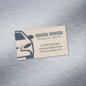 Stuurprogramma | Achtergrond leder Magnetisch Visitekaartje (Voorbeeld)