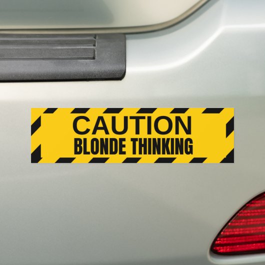 Stuurprogramma Attentie Blonde Bumpersticker (Op auto)