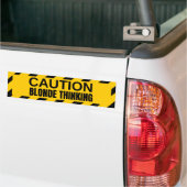 Stuurprogramma Attentie Blonde Bumpersticker (Op Truck)