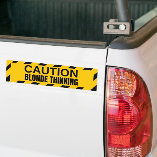 Stuurprogramma Attentie Blonde Bumpersticker (Op Truck)