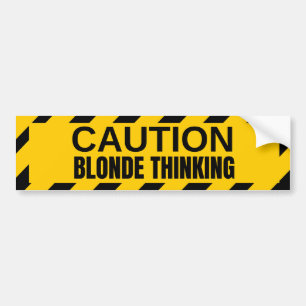 Stuurprogramma Attentie Blonde Bumpersticker