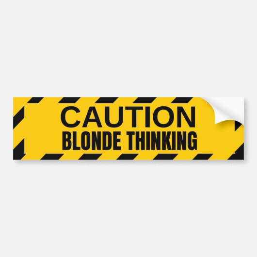 Stuurprogramma Attentie Blonde Bumpersticker (Voorkant)