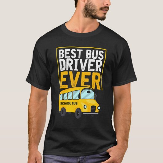 Stuurprogramma beste bus-chauffeur op school t-shirt (Voorkant)