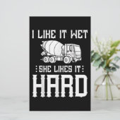 Stuurprogramma betonafwerker briefpapier (Staand voorkant)