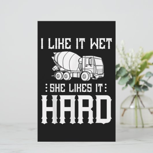 Stuurprogramma betonafwerker briefpapier (Staand voorkant)