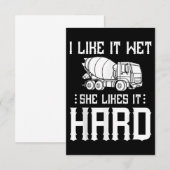 Stuurprogramma betonafwerker notitiekaartje (Voorkant / Achterkant)