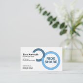 Stuurprogramma Blauwe bandcirkels Visitekaartje (Staand voorkant)