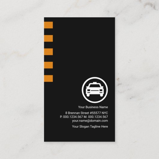 Stuurprogramma Blauwe strepes Yellow Tabs Ride Sha Visitekaartje (Achterkant)