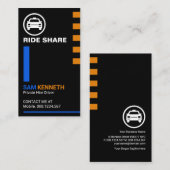 Stuurprogramma Blauwe strepes Yellow Tabs Ride Sha Visitekaartje (Voorkant / Achterkant)