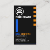 Stuurprogramma Blauwe strepes Yellow Tabs Ride Sha Visitekaartje (Voorkant)