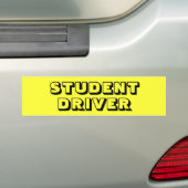 Stuurprogramma Bright Yellow Student Bumpersticker (Op auto)