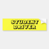Stuurprogramma Bright Yellow Student Bumpersticker (Voorkant)