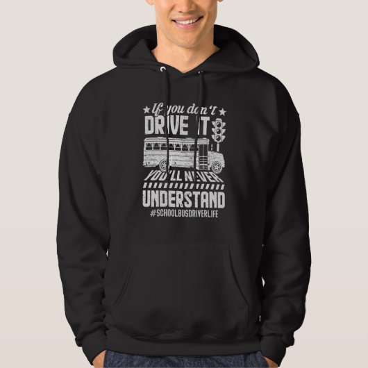 Stuurprogramma bus op school hoodie (Voorkant)