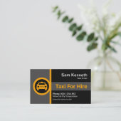 Stuurprogramma Creative Column Stripe Yellow Taxi  Visitekaartje (Staand voorkant)