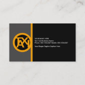 Stuurprogramma Creative Column Stripe Yellow Taxi  Visitekaartje (Achterkant)