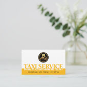 Stuurprogramma Creative Yellow Taxi Border Transpo Visitekaartje (Staand voorkant)