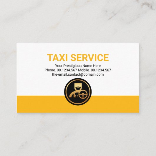 Stuurprogramma Creative Yellow Taxi Border Transpo Visitekaartje (Achterkant)