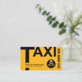 Stuurprogramma Creative Yellow TAXI Signage Visitekaartje (Staand voorkant)