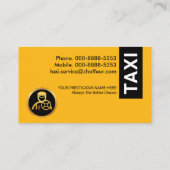 Stuurprogramma Creative Yellow TAXI Signage Visitekaartje (Achterkant)