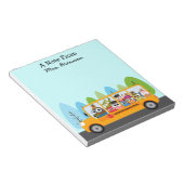 Stuurprogramma Cute Owl School Bus Notitieblok (Schuin)