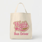 Stuurprogramma Cute Pink Worlds Best Bus Driver Tote Bag (Voorkant)