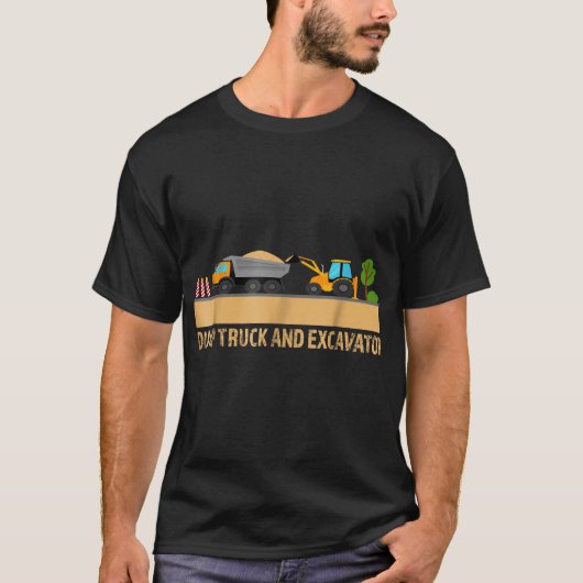Stuurprogramma Dump Truck Excavator Trucker Constr T-shirt (Voorkant)