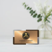 Stuurprogramma Elegant Silver Bronze Layers Chauff Visitekaartje (Staand voorkant)