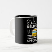 Stuurprogramma Funny School Tweekleurige Koffiemok (Voorkant links)