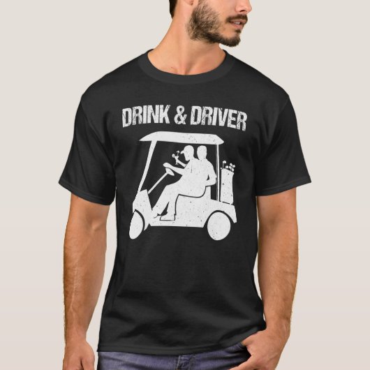 Stuurprogramma Golf Ball Green Handicap-Drink T-shirt (Voorkant)