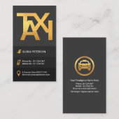 Stuurprogramma grijze handdoeken Gold Taxi Motif Visitekaartje (Voorkant / Achterkant)