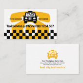 Stuurprogramma grote Gele Taxi Motif Checkbox Visitekaartje (Voorkant / Achterkant)