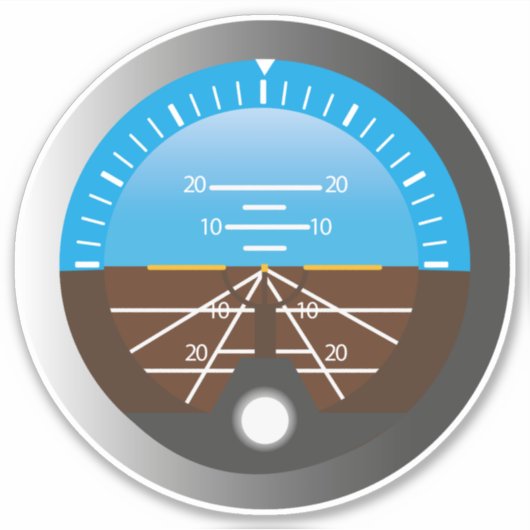 Stuurprogramma Gyro Cockpit Dial Sticker (Voorkant)