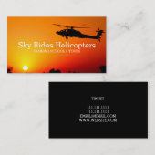 Stuurprogramma helikopters vliegschool visitekaartje (Voorkant / Achterkant)