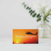 Stuurprogramma helikopters vliegschool visitekaartje (Staand voorkant)