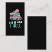 Stuurprogramma Ice Cream Truck Summer Dessert Deli Visitekaartje (Voorkant / Achterkant)