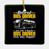Stuurprogramma in ruste bus keramisch ornament (Voorkant)
