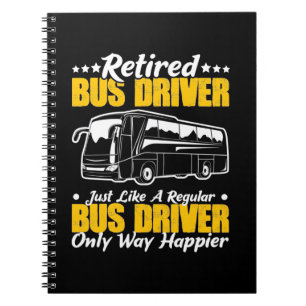 Stuurprogramma in ruste bus notitieboek