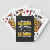 Stuurprogramma in ruste bus pokerkaarten (Achterkant)