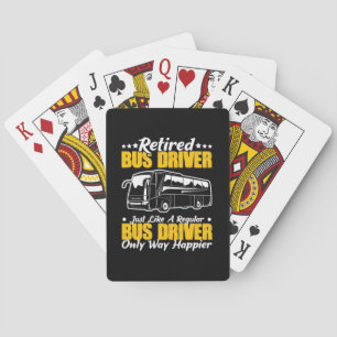 Stuurprogramma in ruste bus pokerkaarten